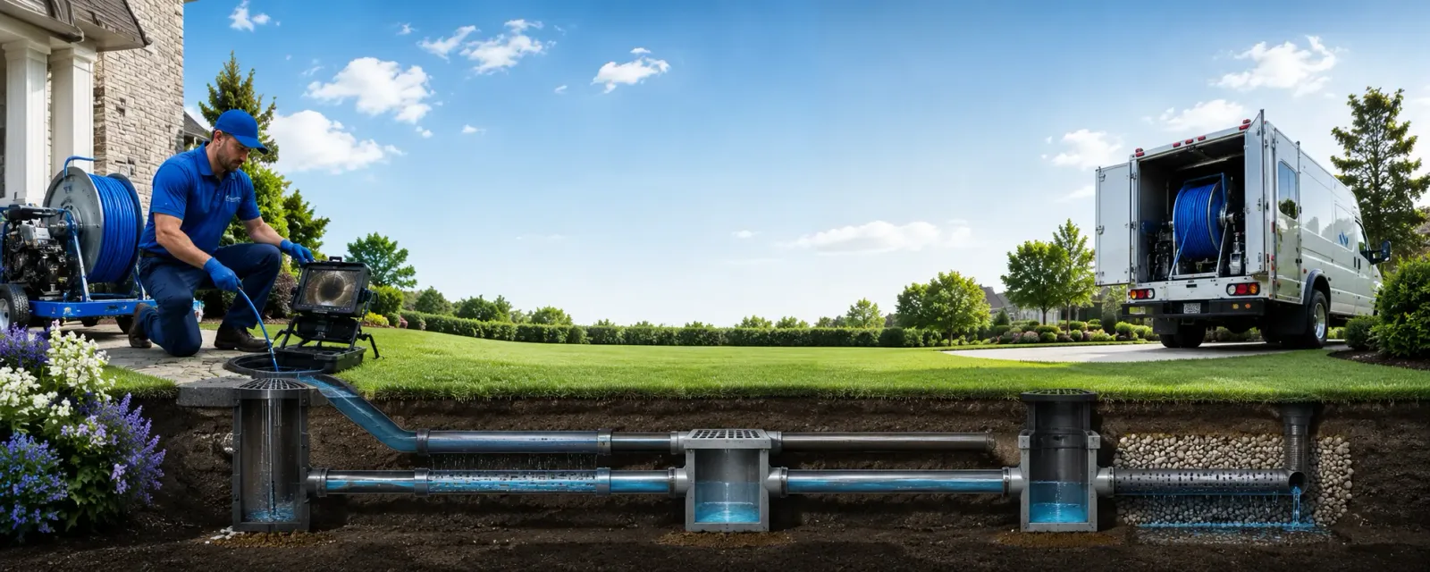 Outdoor drain cleaning information for Ambridge, PA